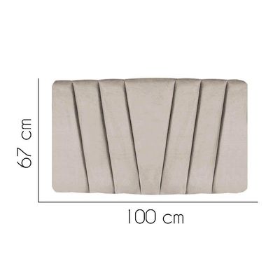 Painel Estofada Bélgica 100cm Solteiro Para Cama Box Quarto Corino Bege - Gat Magazine