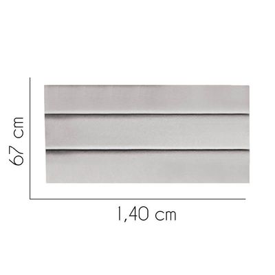 Painel Estofada Argentina 140cm Casal Para Cama Box Quarto Suede Cinza Claro - Gat Magazine