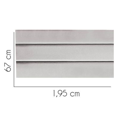 Painel Estofada Argentina 195cm King Size Para Cama Box Quarto Suede Cinza Claro - Gat Magazine