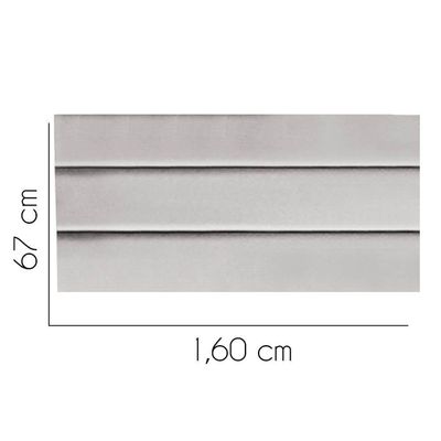 Painel Estofada Argentina 160cm Queen Size Para Cama Box Quarto Suede Cinza Claro - Gat Magazine