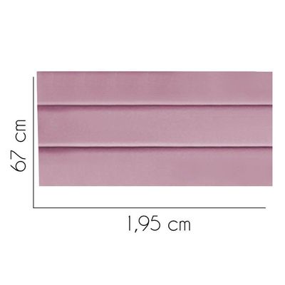 Painel Estofada Argentina 195cm King Size Para Cama Box Quarto Suede Rosa Bebê - Gat Magazine