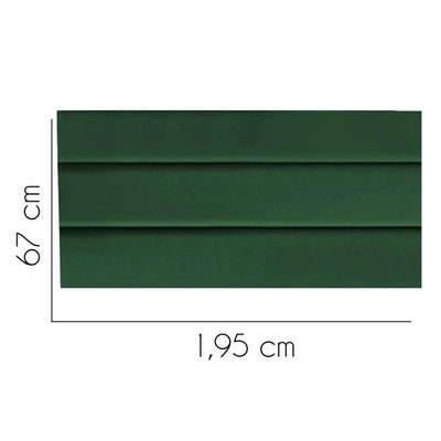 Painel Estofada Argentina 195cm King Size Para Cama Box Quarto Suede Verde - Gat Magazine