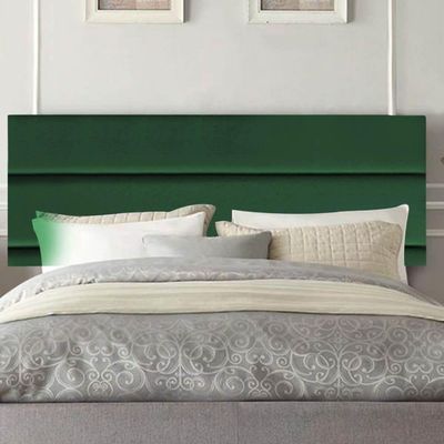 Painel Estofada Argentina 195cm King Size Para Cama Box Quarto Suede Verde - Gat Magazine