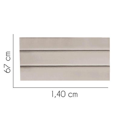 Painel Estofada Argentina 140cm Casal Para Cama Box Quarto Corino Bege - Gat Magazine
