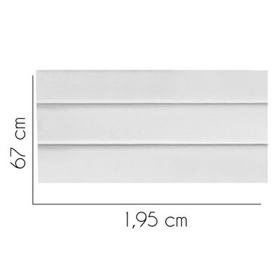 Painel Estofada Argentina 195cm King Size Para Cama Box Quarto Corino Branco - Gat Magazine