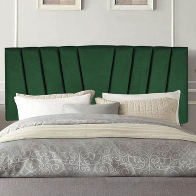 Painel Estofada Bélgica 195cm King Size Para Cama Box Quarto Suede Verde - Gat Magazine
