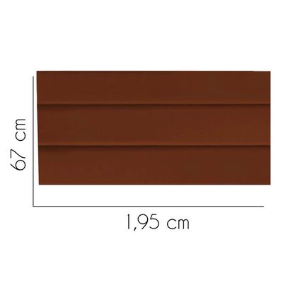 Painel Estofada Argentina 195cm King Size Para Cama Box Quarto Suede Terracota Telha - Gat Magazine