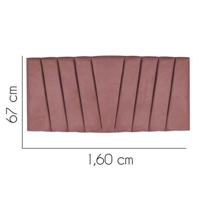 Painel Estofada Bélgica 160cm Queen Size Para Cama Box Quarto Suede Rose Gold - Gat Magazine
