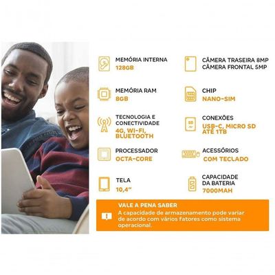 Tablet Vaio Tl10 128gb 8gb Ram, 4g, Teclado Magnético