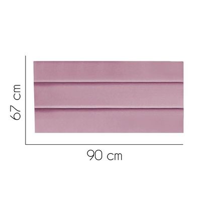 Painel Estofada Argentina 90cm Solteiro Para Cama Box Quarto Suede Rosa Bebê - Gat Magazine