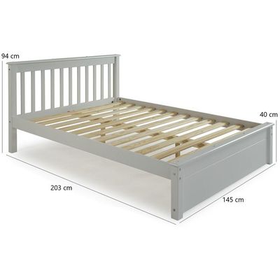 Conjunto Cama Casal Inglesa Com Cama Auxiliar Em Madeira Maciça Mv Outlet Branco