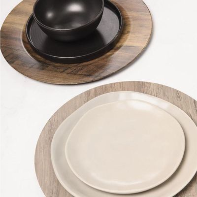 Sousplat Copa E Cia Galles Flat Wood Brown Grey