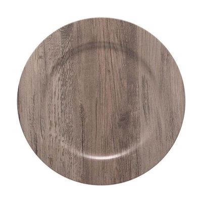 Sousplat Copa E Cia Galles Flat Wood Brown Grey