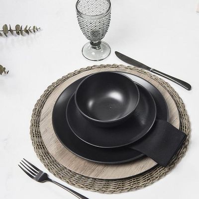 Sousplat Copa E Cia Galles Flat Wood Brown Grey