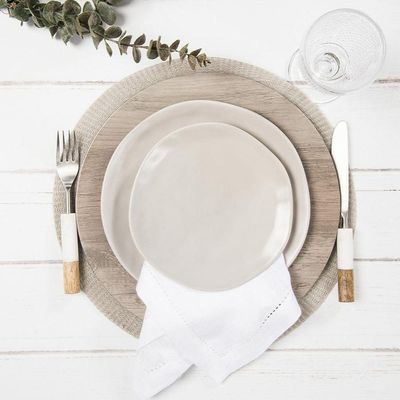 Sousplat Copa E Cia Galles Flat Wood Brown Grey
