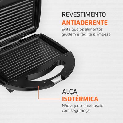 Sanduicheira Mondial Fast Grill e Sandwich S-12 110V