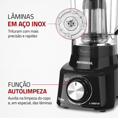 Liquidificador Mondial Turbo L-900 FB 110V
