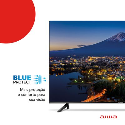Smart TV AIWA 32” Android HD Borda Ultrafina HDR10 Dolby Áudio AWS-TV-32-BL-02-A Bivolt