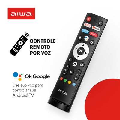 Smart TV AIWA 32” Android HD Borda Ultrafina HDR10 Dolby Áudio AWS-TV-32-BL-02-A Bivolt