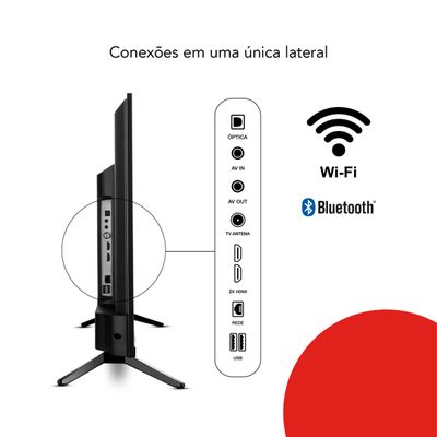 Smart TV AIWA 32” Android HD Borda Ultrafina HDR10 Dolby Áudio AWS-TV-32-BL-02-A Bivolt