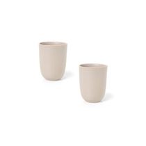 Jogo De Caneca Copa E Cia 2 Peças Vivant Em Cerâmica Areia