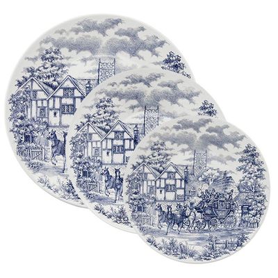 Kit Pratos Rasos Fundos E Sobremesa 18 Peças Biona Cena Inglesa Oxford® Cerâmica