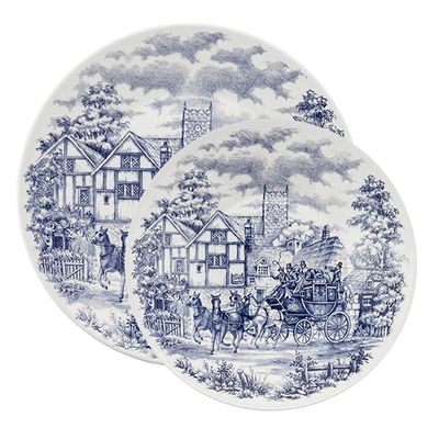 Kit Pratos Rasos E Fundos 20 Peças Biona Cena Inglesa Oxford® Cerâmica