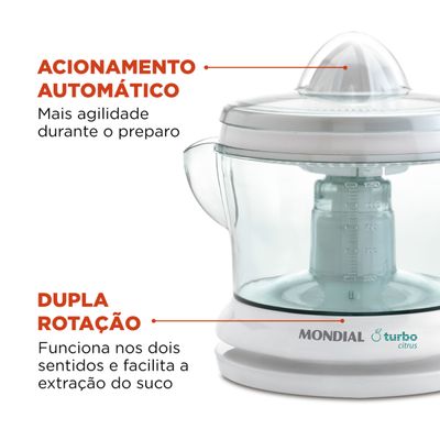 Espremedor Mondial Turbo Citrus E-01 220V