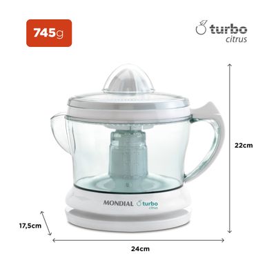 Espremedor Mondial Turbo Citrus E-01 220V