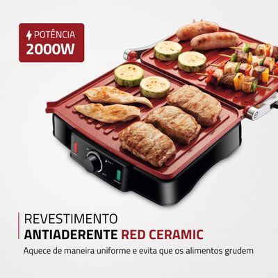 Press Grill Mondial Red Ceramic PG-02 110V