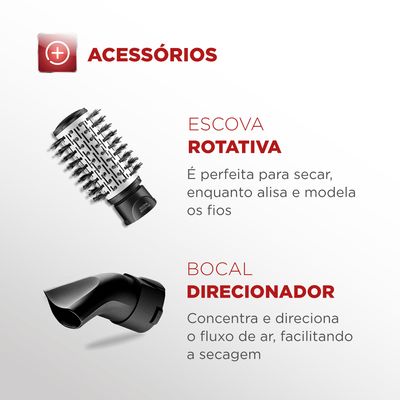 Escova Rotativa Ceramic Íon Turbo Mondial ER-09 110V