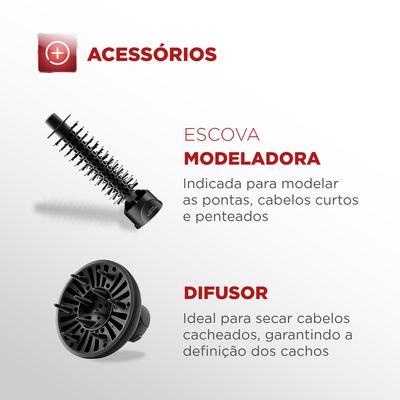 Escova Rotativa Ceramic Íon Turbo Mondial ER-09 220V