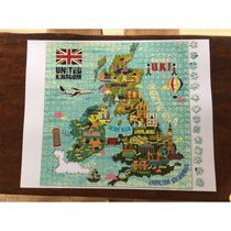 Quebra Cabeça Mapa Do Reino Unido - 78x78cm 676 Peças