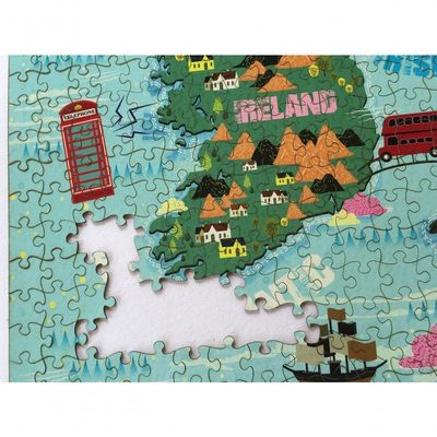 Quebra Cabeça Mapa Do Reino Unido - 78x78cm 676 Peças