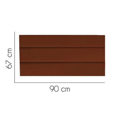 Painel Estofada Argentina 90cm Solteiro Para Cama Box Quarto Suede Terracota Telha - Gat Magazine