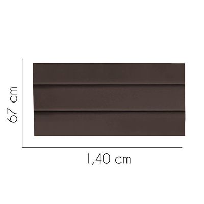Painel Estofada Argentina 140cm Casal Para Cama Box Quarto Corino Marrom - Gat Magazine