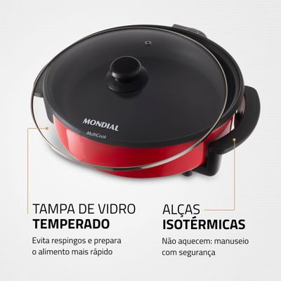 Panela Elétrica Mondial Multicook Red PE-28 110V
