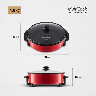 Panela Elétrica Mondial Multicook Red PE-28 110V