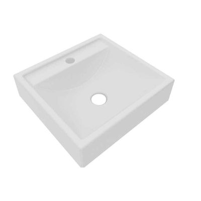 Conjunto de Banheiro Balcão Suspenso BN3605 c/ Cuba Pia BN3600 60cm cor Amêndoa - Tecno Mobili