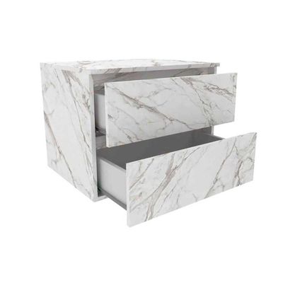 Conjunto de Banheiro Balcão Suspenso BN3607 c/ Cuba Pia BN3600 60cm cor Branco - Tecno Mobili