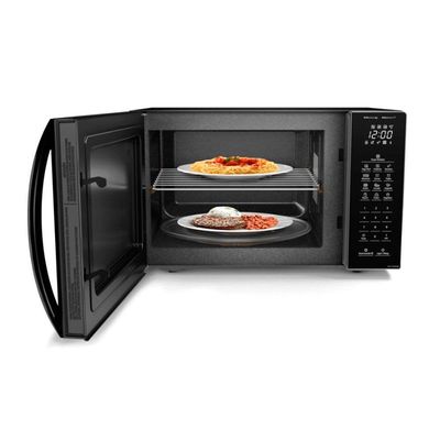 Forno Micro-ondas 34 Litros 900w Dupla Refeição Nn-st66nbru Panasonic Preto Glass 220v