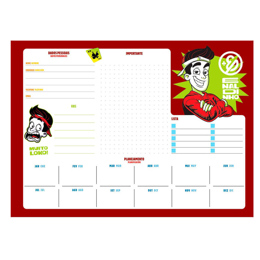 Caderno Espiral Cartografia 80fls Enaldinho Jandaia