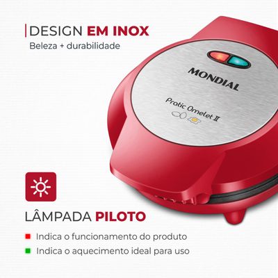 Omeleteira Elétrica Mondial Pratic Omelet II - OM-04-RI 110