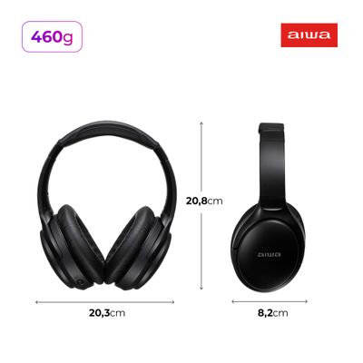Fone de Ouvido Headphone AIWA HP-01-B BT ANC Alta Definição Bivolt