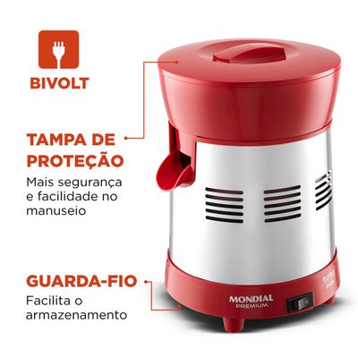 Extrator Mondial Turbo Premium E-24 Bivolt