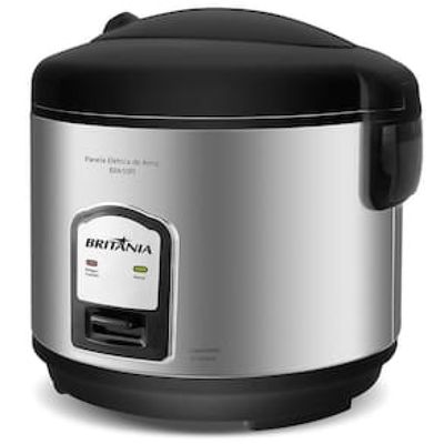 Panela Elétrica de Arroz Britânia BPA10PI 10 Xícaras – Preta/Inox Preto,Inox / 110
