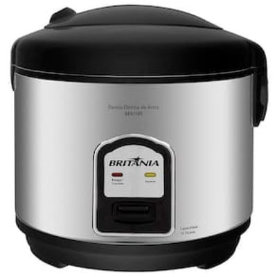 Panela Elétrica de Arroz Britânia BPA10PI 10 Xícaras – Preta/Inox Preto,Inox / 110