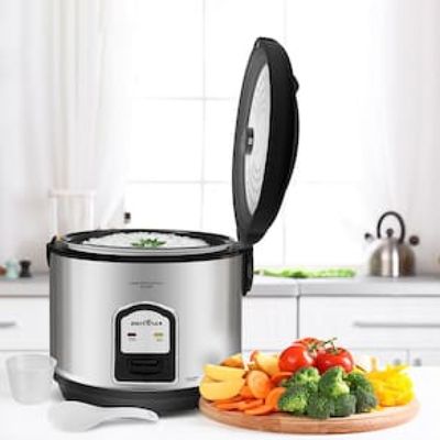 Panela Elétrica de Arroz Britânia BPA10PI 10 Xícaras – Preta/Inox Inox,Preto / 220