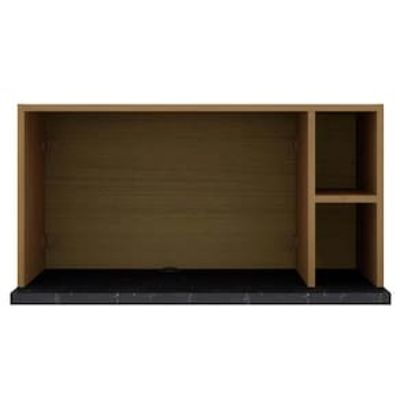 Cozinha Completa Bartira Rubi com 9 Portas, 3 Gavetas e 6 Prateleiras - 280cm de largura Marrom Chocolate