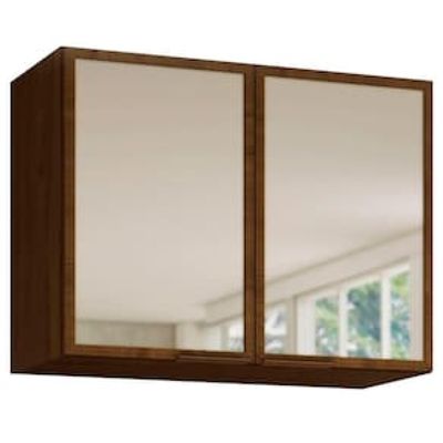 Cozinha Completa Bartira Rubi com 7 Portas e 5 Gavetas - 280cm de largura Marrom